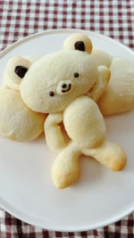 贅沢にまくら2個✨  #はまくまパン
#横浜パン教室 
#はまくま 
#自宅パン教室 
#パン教室 
#くまパン 
#くま好きさんと繋がりたい 
#パン作り好きな人と繋がりたい